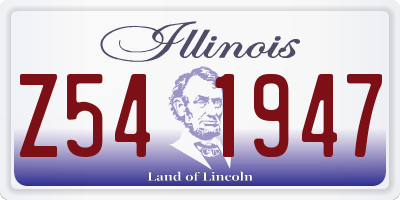 IL license plate Z541947