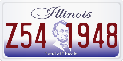 IL license plate Z541948