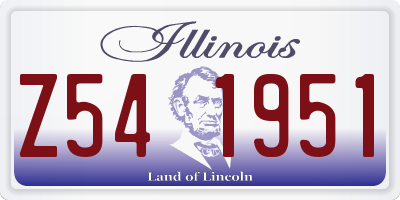 IL license plate Z541951