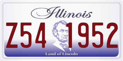 IL license plate Z541952