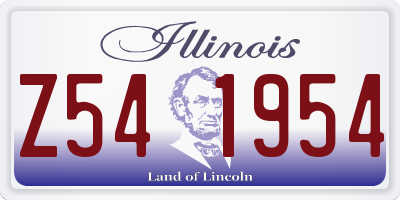 IL license plate Z541954