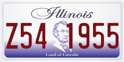 IL license plate Z541955