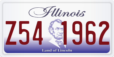 IL license plate Z541962