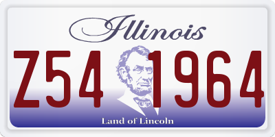 IL license plate Z541964