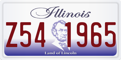 IL license plate Z541965