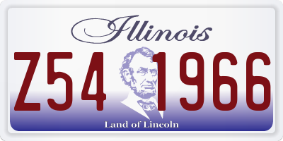 IL license plate Z541966