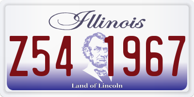 IL license plate Z541967