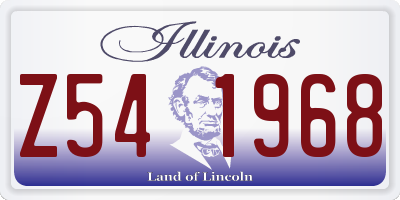 IL license plate Z541968