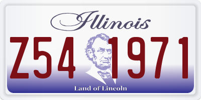 IL license plate Z541971