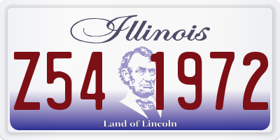 IL license plate Z541972