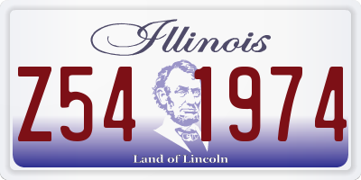 IL license plate Z541974