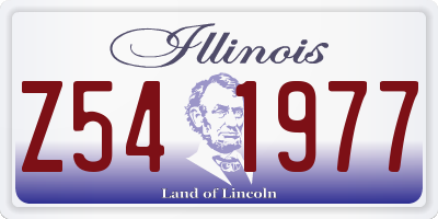 IL license plate Z541977