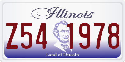 IL license plate Z541978