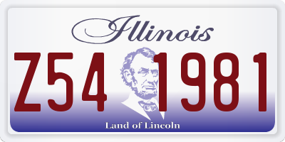 IL license plate Z541981