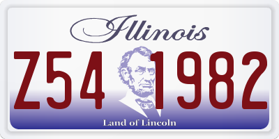 IL license plate Z541982