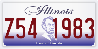 IL license plate Z541983