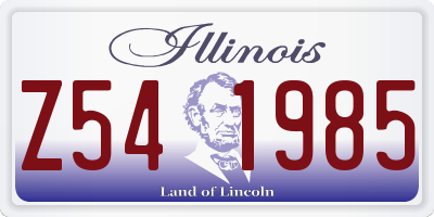 IL license plate Z541985