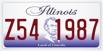 IL license plate Z541987