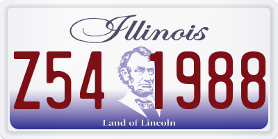 IL license plate Z541988