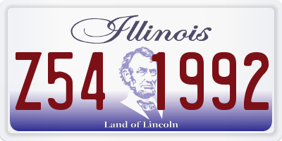 IL license plate Z541992