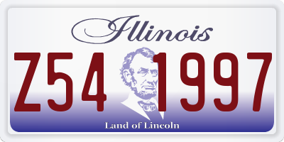 IL license plate Z541997