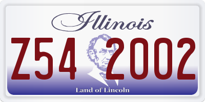IL license plate Z542002