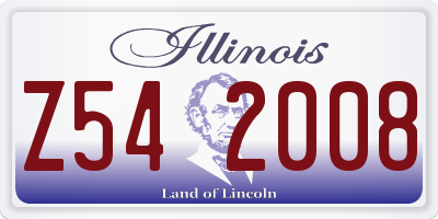 IL license plate Z542008