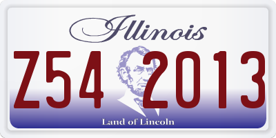 IL license plate Z542013