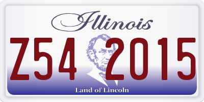 IL license plate Z542015