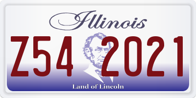 IL license plate Z542021