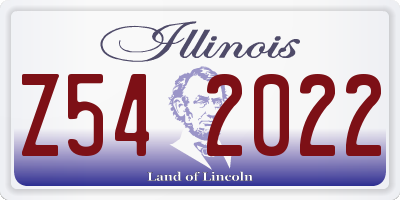 IL license plate Z542022
