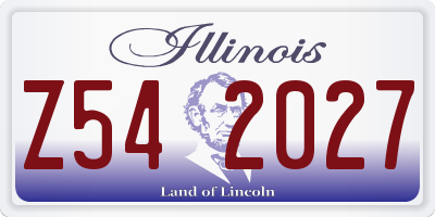 IL license plate Z542027