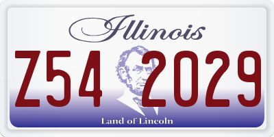 IL license plate Z542029