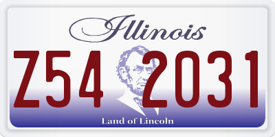 IL license plate Z542031