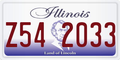 IL license plate Z542033