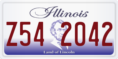IL license plate Z542042