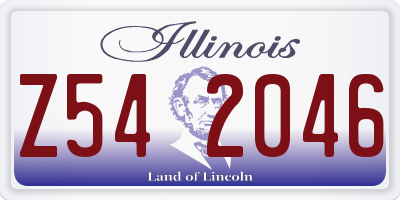 IL license plate Z542046