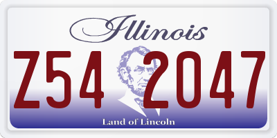 IL license plate Z542047