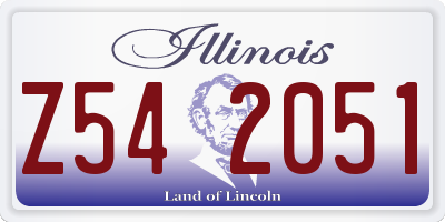 IL license plate Z542051