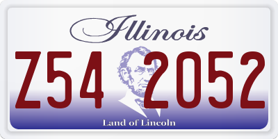 IL license plate Z542052