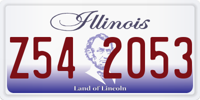 IL license plate Z542053