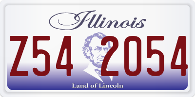 IL license plate Z542054