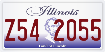 IL license plate Z542055