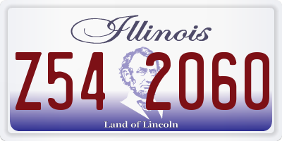 IL license plate Z542060