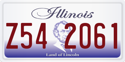 IL license plate Z542061