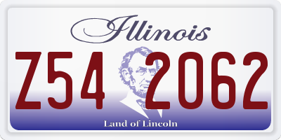 IL license plate Z542062