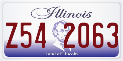 IL license plate Z542063