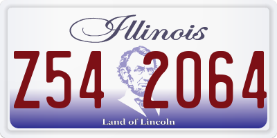 IL license plate Z542064