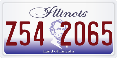 IL license plate Z542065