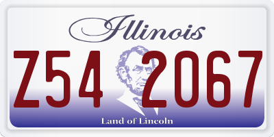 IL license plate Z542067